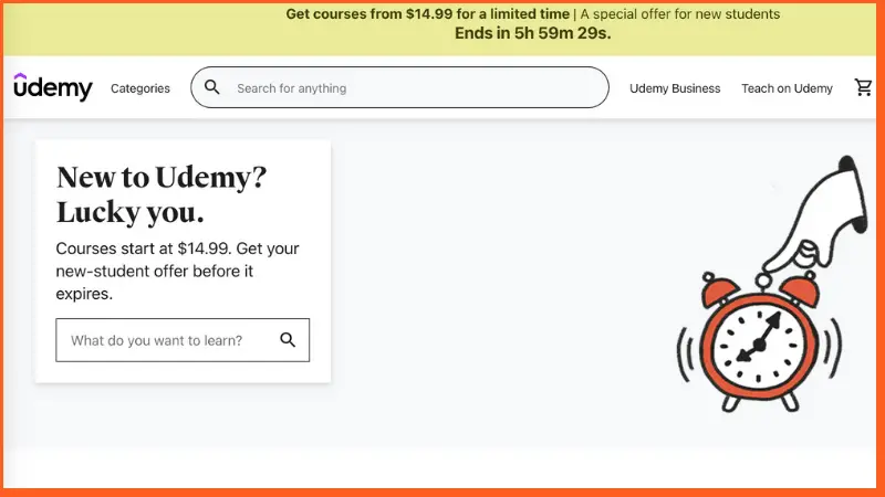 Udemy new sales student deal
